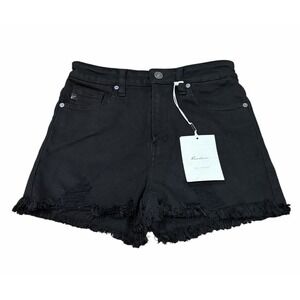 KanCan Womens High Rise Black Denim Jean Shorts KC7281BK Size Small NEW